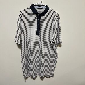 Greyson Shirt Mens‎ XXL Navy Striped Golf Performance Polo Outdoor Light Dadcore